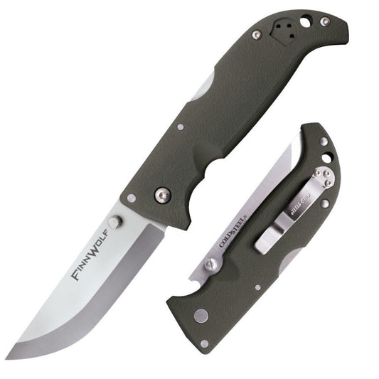 Cold Steel Finn Wolf Knife, Tri-Ad Lockback, Griv-Ex Handle #20NPF