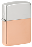 Zippo Bimetal Case, Solid Copper and Sterling Silver Lid Lighter #48694