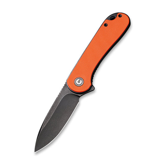 CIVIVI Elementum Knife, Orange G10 Handle, Black Stonewashed Blade #C907Y