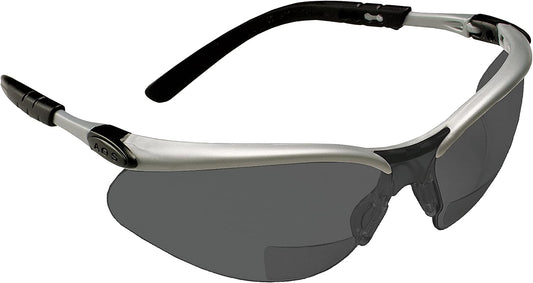 3M BX Reader Protective Glasses, Gray Lens, Silver Frame, +1.5 Diopter #11377