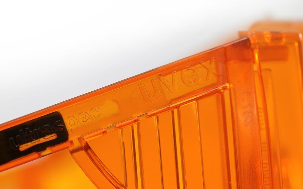 Uvex Ultra-spec 2000 Wrap-around Glasses, Orange Frame #S0360X