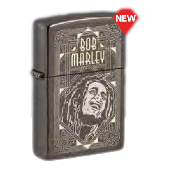 Zippo Bob Marley Retro Design, Black Ice Finish Windproof Lighter #49825
