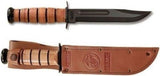 KA-BAR USMC 7" Knife, w/Brown Leather Sheath #1217