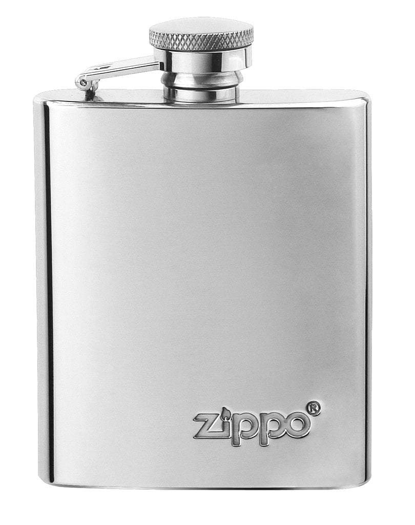 Zippo Flask, 3 oz Capacity, Stainless Steel with Zippo Logo #122228