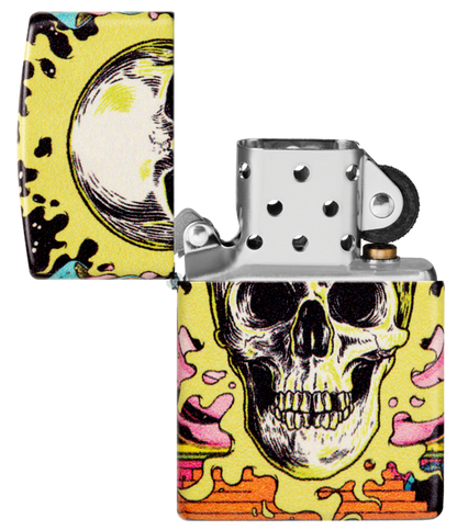 Zippo Glow in the Dark Green Skull 540 Color Design #48640