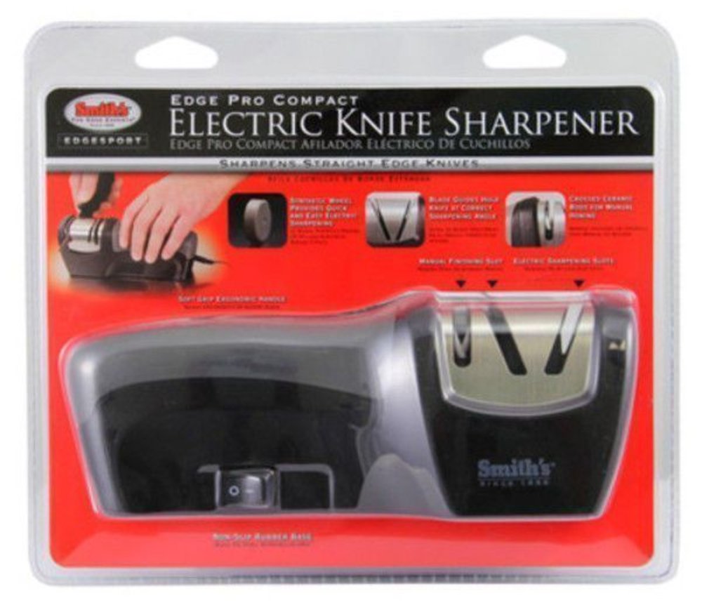 Smith's Abrasives Edge Pro Compact Electric & Manual Knife Sharpener #50005