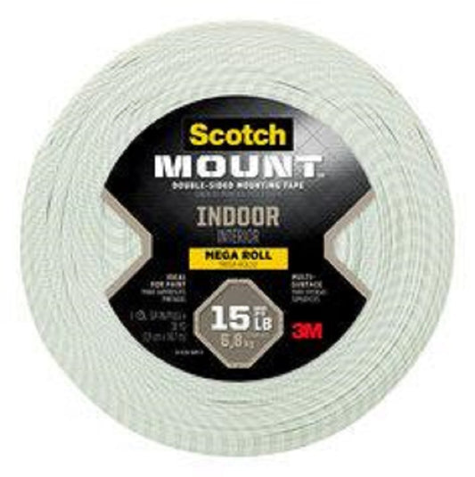 3M Scotch Mount MEGA Roll Indoor Double-Sided Mounting Tape, 3/4 in x 38 yd #110H-MR