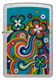Zippo Hippie Scribbles Design, Street Chrome Lighter #48579