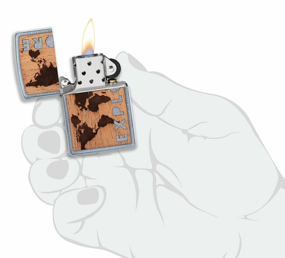 Zippo WOODCHUCK Explore Design, Windproof Lighter #49171