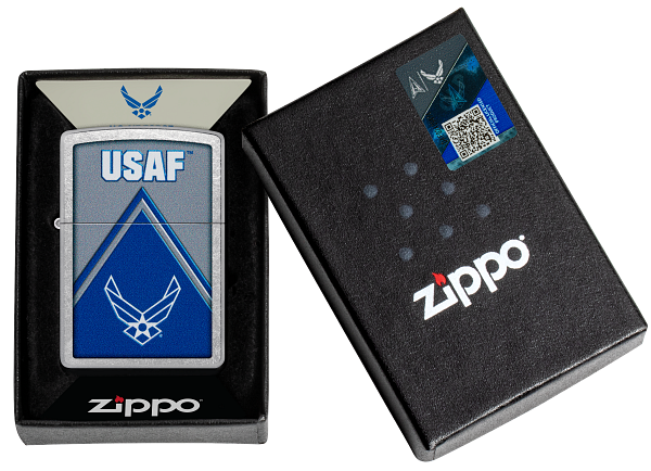 Zippo USA Air Force Logo Design, Street Chrome Lighter #48551