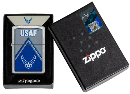 Zippo USA Air Force Logo Design, Street Chrome Lighter #48551