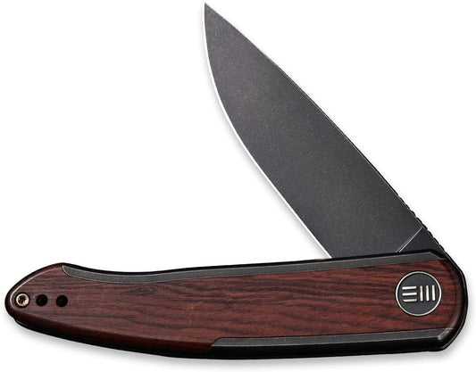We Knife Smooth Sentinel, Titanium Handle Cuibourtia Wood Inlay #WE20043-3