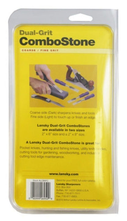 Lansky 8 inch Dual Grit Combo Stone, 8x2 Coarse/Fine Grit Sharpener #LCB8FC