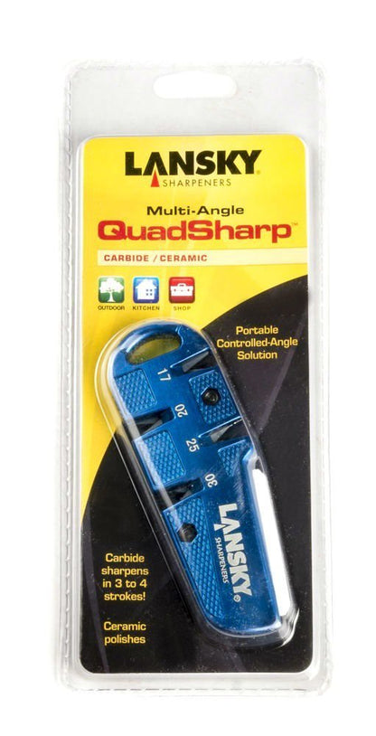 Lansky QuadSharp Pocket Sharpener, Multi-Angle, Carbide & Ceramic Stones #QSHARP
