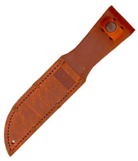 KA-BAR Short USA Knife Sheath, Brown Leather, Fits 5.25" Blade Knives #1251S