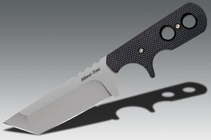 Cold Steel Mini Tac Tanto Knife, Fixed Blade, Secure-Ex Sheath #49HTF