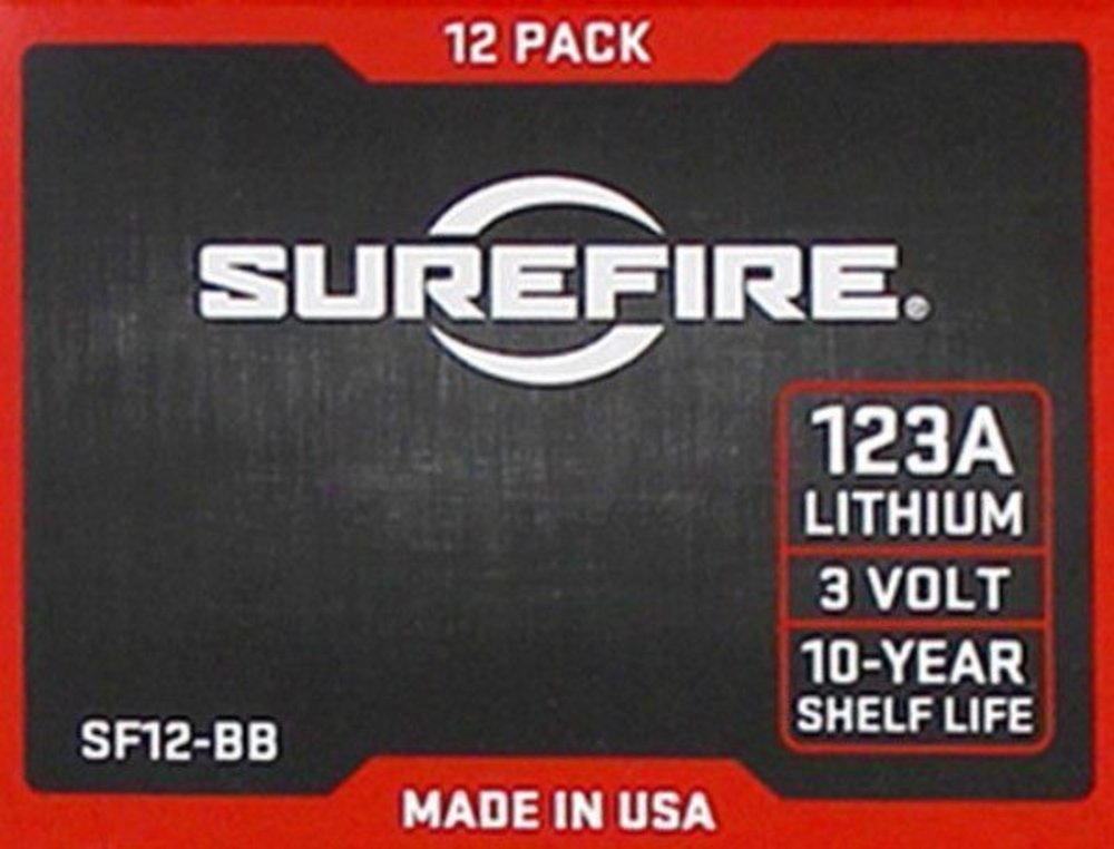 Surefire (12) 123A Lithium 3V Batteries for Flashlights #SF12-BB