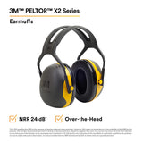 3M PELTOR X2 Earmuffs X2A, Over-the-Head #X2A