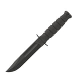 KA-BAR Short KA-BAR + Black Leather Sheath Straight Edge Knife Clam Pack #1256CP