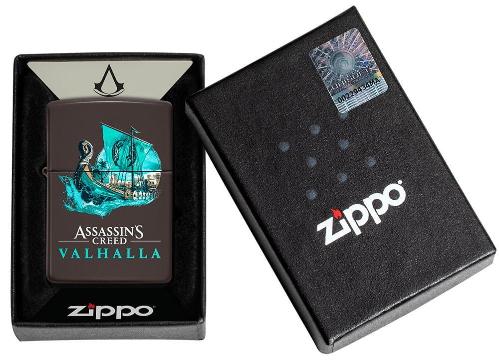 Zippo Assassins Creed Valhalla, Brown Windproof Lighter #49757