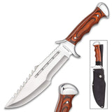 Timber Rattler Grizzly Fighter, Fixed Blade, Pakkawood Handle + Sheath #TR164