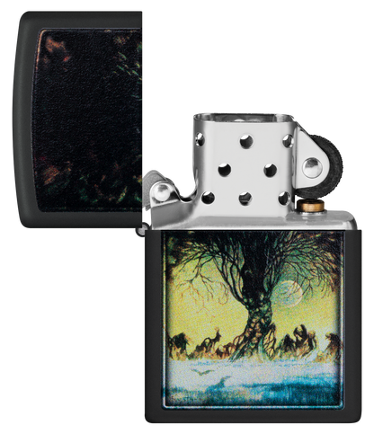 Zippo Frank Frazetta Swamp Design, Black Matte Lighter #48376