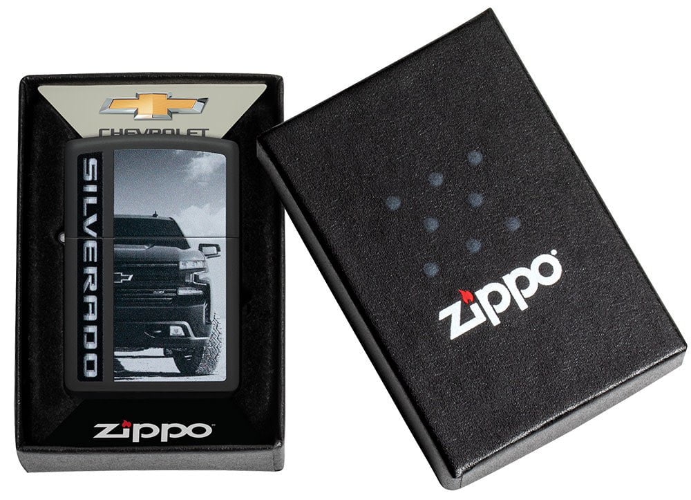 Zippo Chevy Silverado Truck, Black Matte Lighter #48407