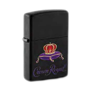 Zippo Crown Royal Crown Design, Black Matte Finish Windproof Lighter #49754