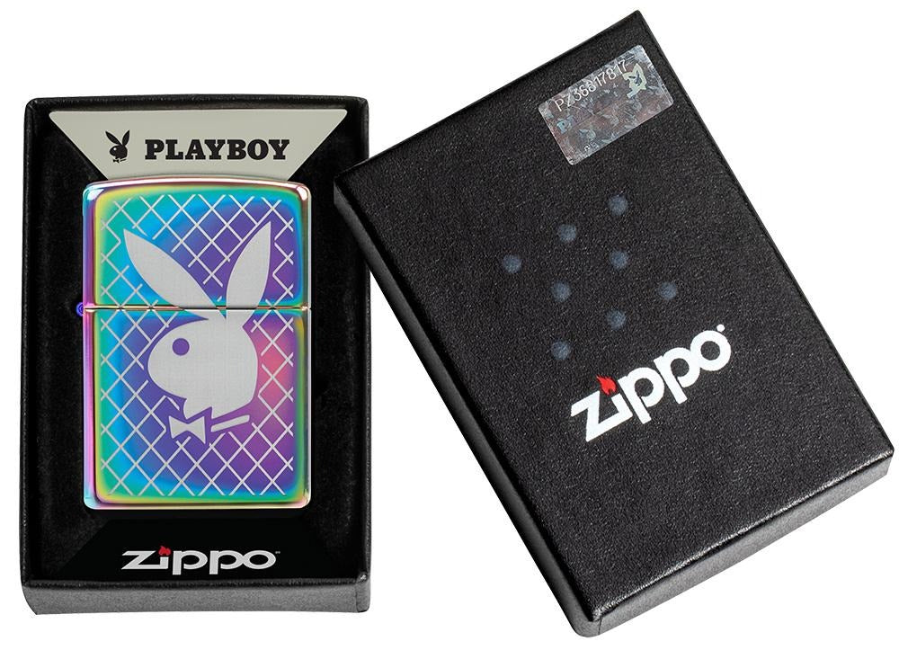 Zippo Playboy Bunny Logo, High Polish Multi Color Design Lighter #49344