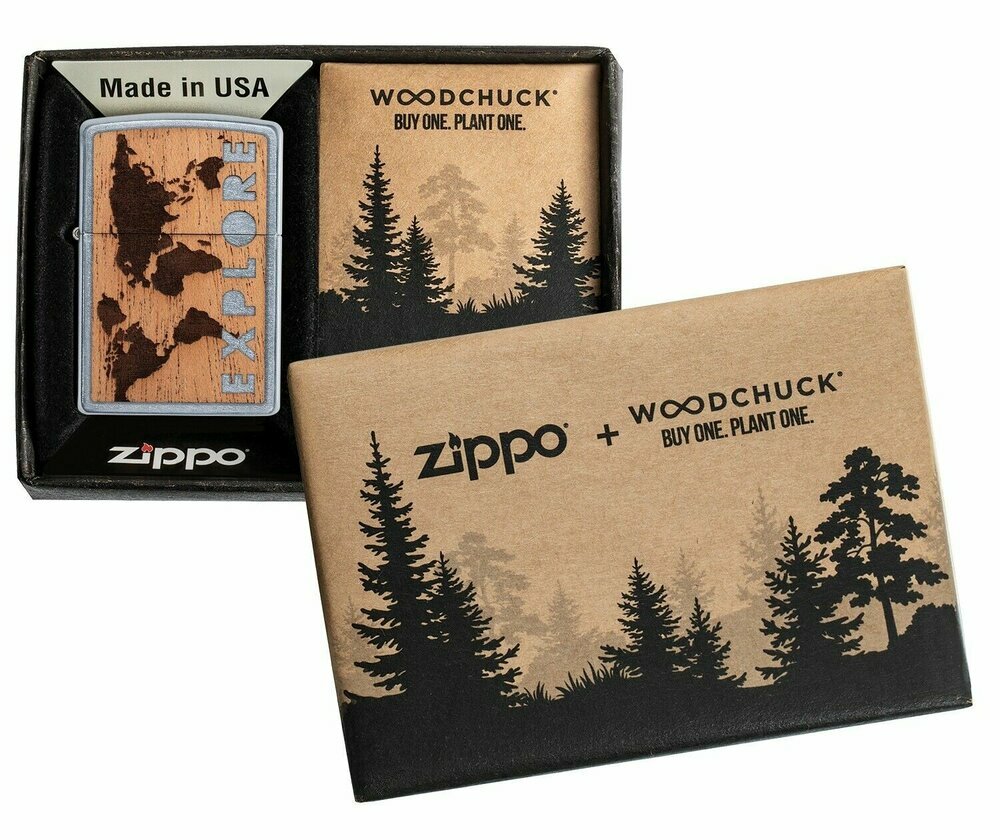 Zippo WOODCHUCK Explore Design, Windproof Lighter #49171