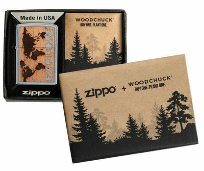 Zippo WOODCHUCK Explore Design, Windproof Lighter #49171