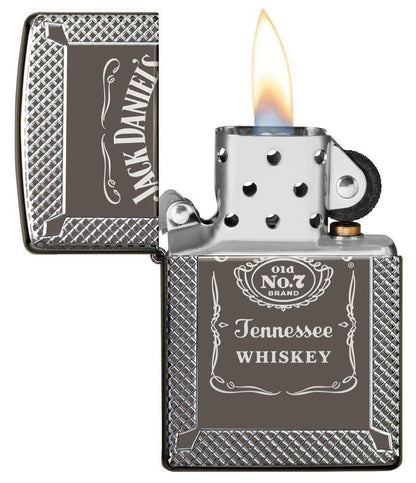 Zippo Jack Daniels Tennessee Whiskey, Black Ice Finish Lighter #49040