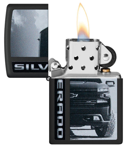 Zippo Chevy Silverado Truck, Black Matte Lighter #48407