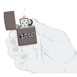 Zippo 3D Zippo Logo Design, Black Ice Finish, Windproof Lighter #49417