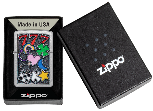 Zippo Casino Vibes Color Image Design, Street Chrome Lighter #48682