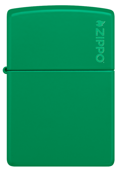 Zippo Grass Green Matte with Logo Base Model Lighter #48629ZL