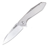 Ruike Folding Knife, Large Blade, Stainless Steel Handle, Safety Lock #P135SF