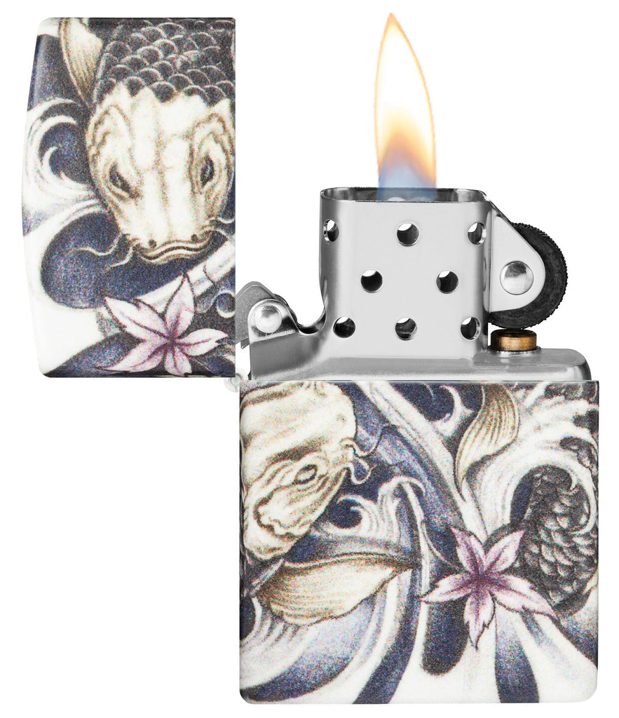 Zippo 540 Koi Fish Tattoo Design, Windproof Lighter #48393