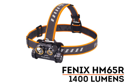 Fenix HM65R Headlamp + E-Lite Combo Set, 1400 Lumens + Battery #HM65RELITE