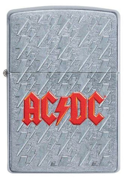 Zippo AC/DC Music Logo, Street Chrome Finish, Genuine Windproof Lighter #49236