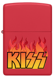 Zippo KISS Rock Band Fire Design, Red Matte Lighter #48642