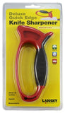 Lansky Deluxe Quick Edge Knife Sharpener, Red, Tungsten Carbide #LSTCN