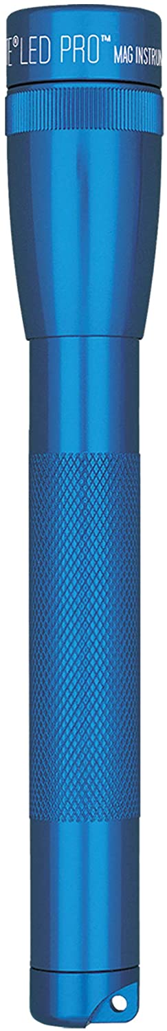 MAGLITE Mini Pro LED Flashlight, Blue, 332 Lumens, 2 Cell AA + Holster Included #SP2P11H