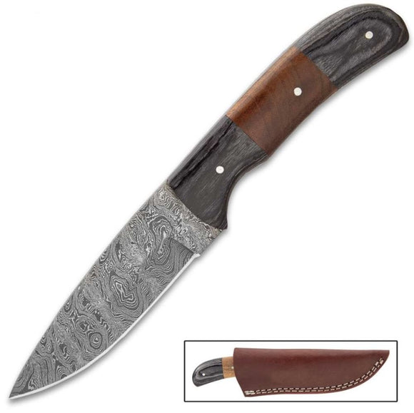 Timber Wolf Boar Hunter Knife + Sheath, 7.5