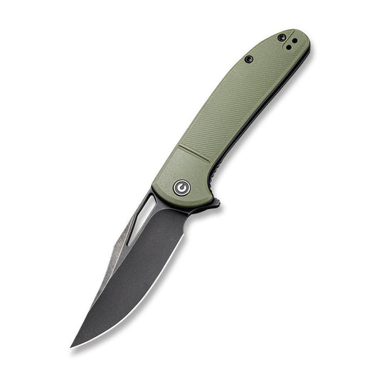 CIVIVI Ortis, OD Green Fiberglass Reinforced Handle Black SS Liner #C2013C