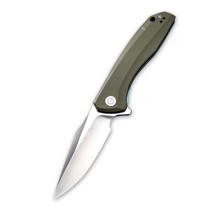 CIVIVI Baklash, Green G10 Handle, Satin Finished Blade #C801A