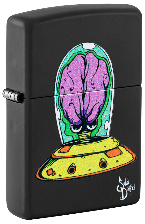 Zippo Sean Dietrich Alien Brain Design, Black Matte Lighter #48683