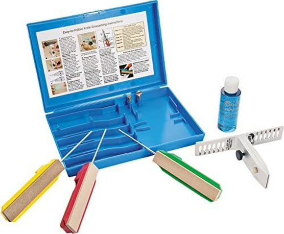 Gatco Edgemate 3-Piece Knife Sharpening System Clamp, Oil, Honing Stones #10003