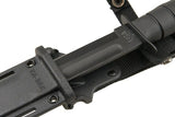 KA-BAR Fighting/Utility Knife, Black, Black Hard Sheath, Str Edge #1213