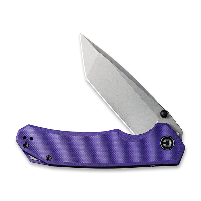 CIVIVI Brazen Knife, Purple G10 Handle Gray Stonewashed Blade #C2023A